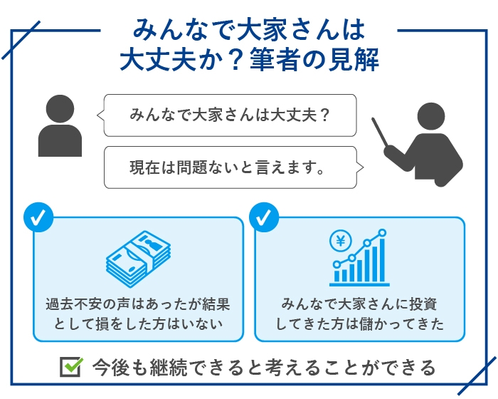 みんなで大家さんは大丈夫か？筆者の見解